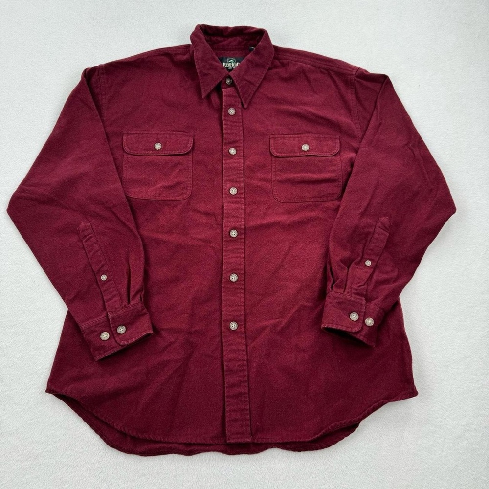 Redhead Men's Burgundy Button-Up Shirt